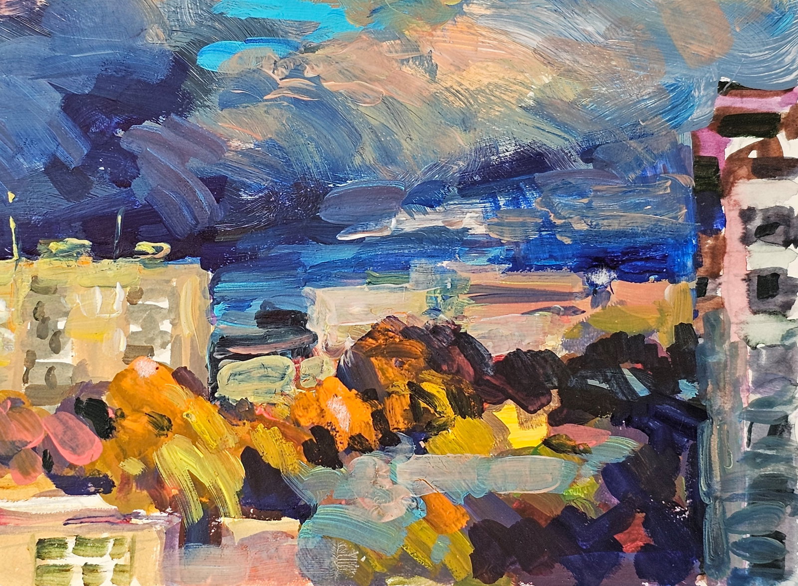 Acrylic painting the city of Ivano-Frankivsk Vyacheslav Petrovich Babac - 6