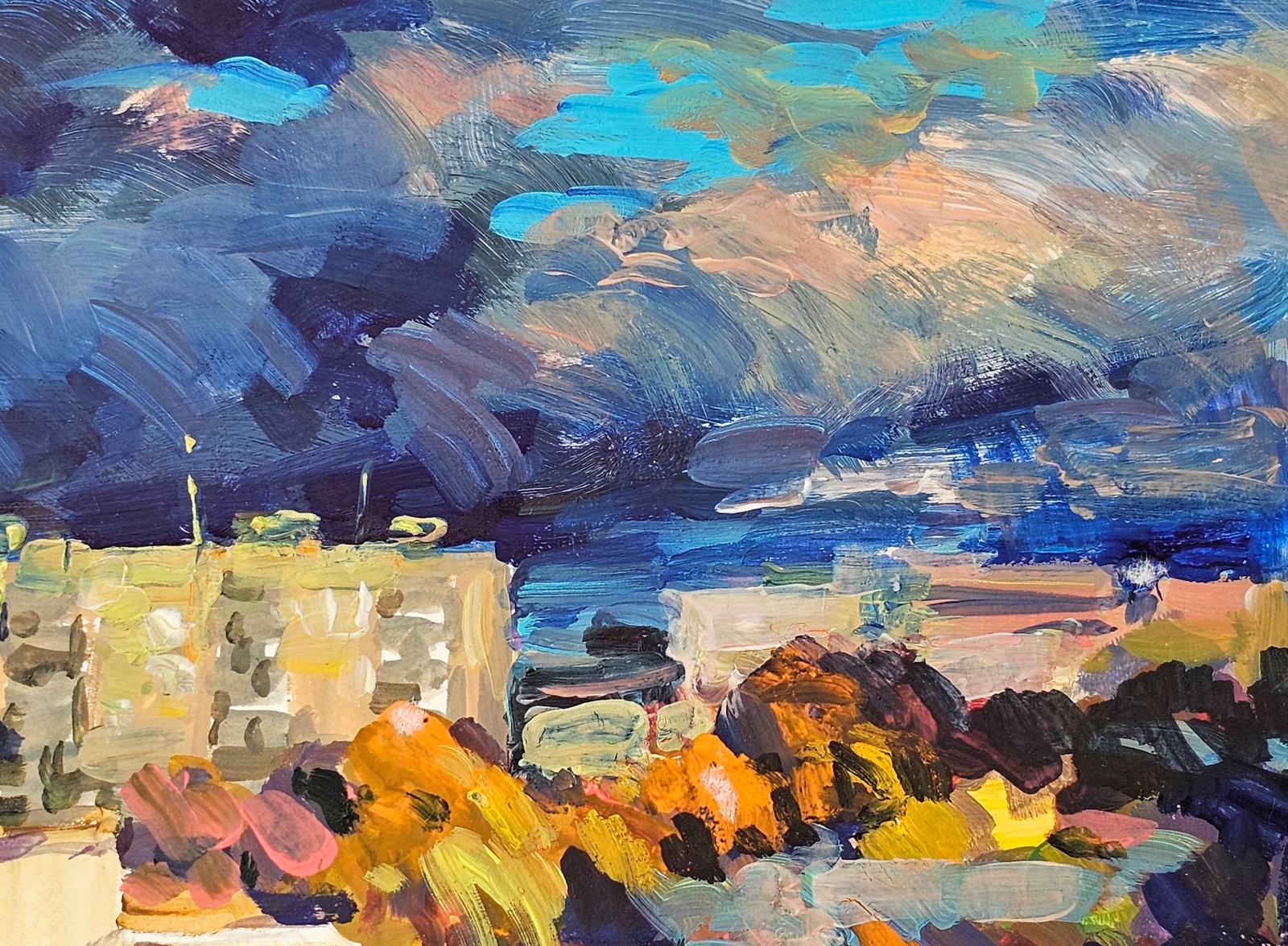 Acrylic painting the city of Ivano-Frankivsk Vyacheslav Petrovich Babac - 7