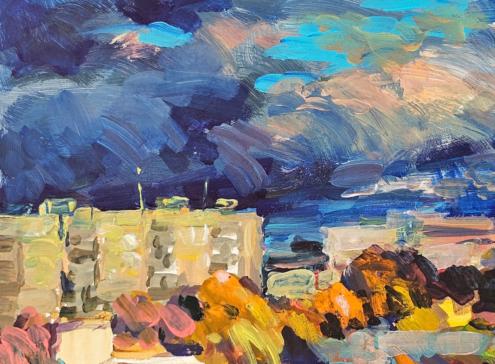 Acrylic painting the city of Ivano-Frankivsk Vyacheslav Petrovich Babac - 8