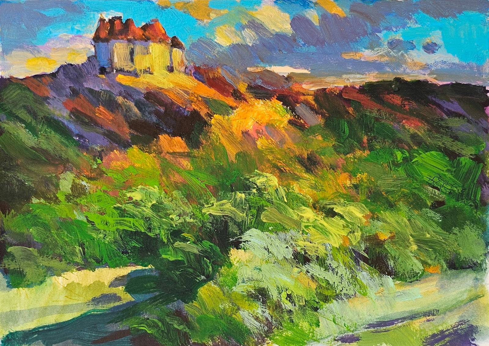 Acrylic painting the city of Ivano-Frankivsk Vyacheslav Petrovich Babac: Title: Acrylic painting the city of Ivano-Frankivsk Vyacheslav Petrovich Babac Description: 241BA Painter: Vyacheslav Petrovick Babac Size: 15x21 cm/ 5.9x8.26 inches Component: Acrylic, cardboard Orig