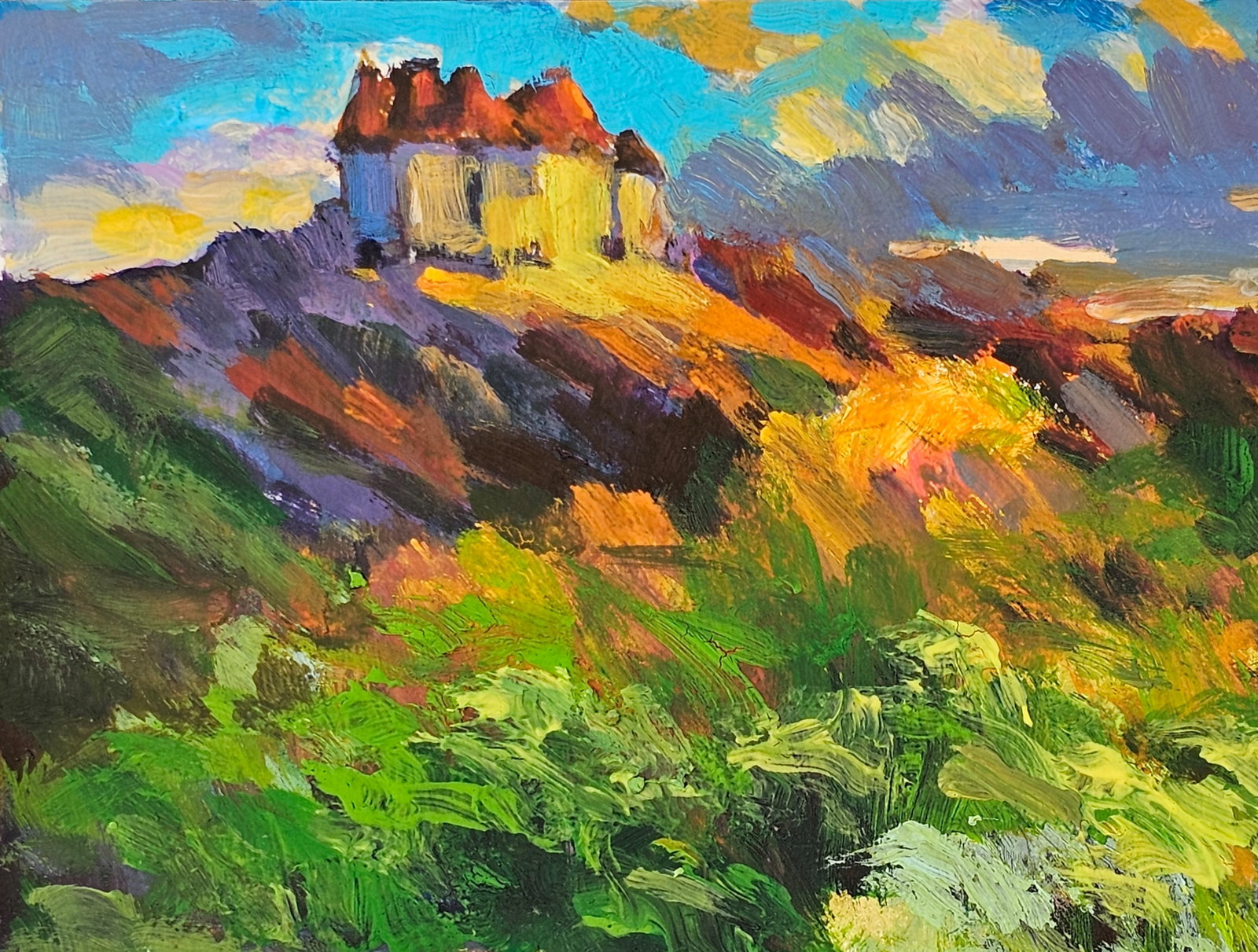 Acrylic painting the city of Ivano-Frankivsk Vyacheslav Petrovich Babac - 3