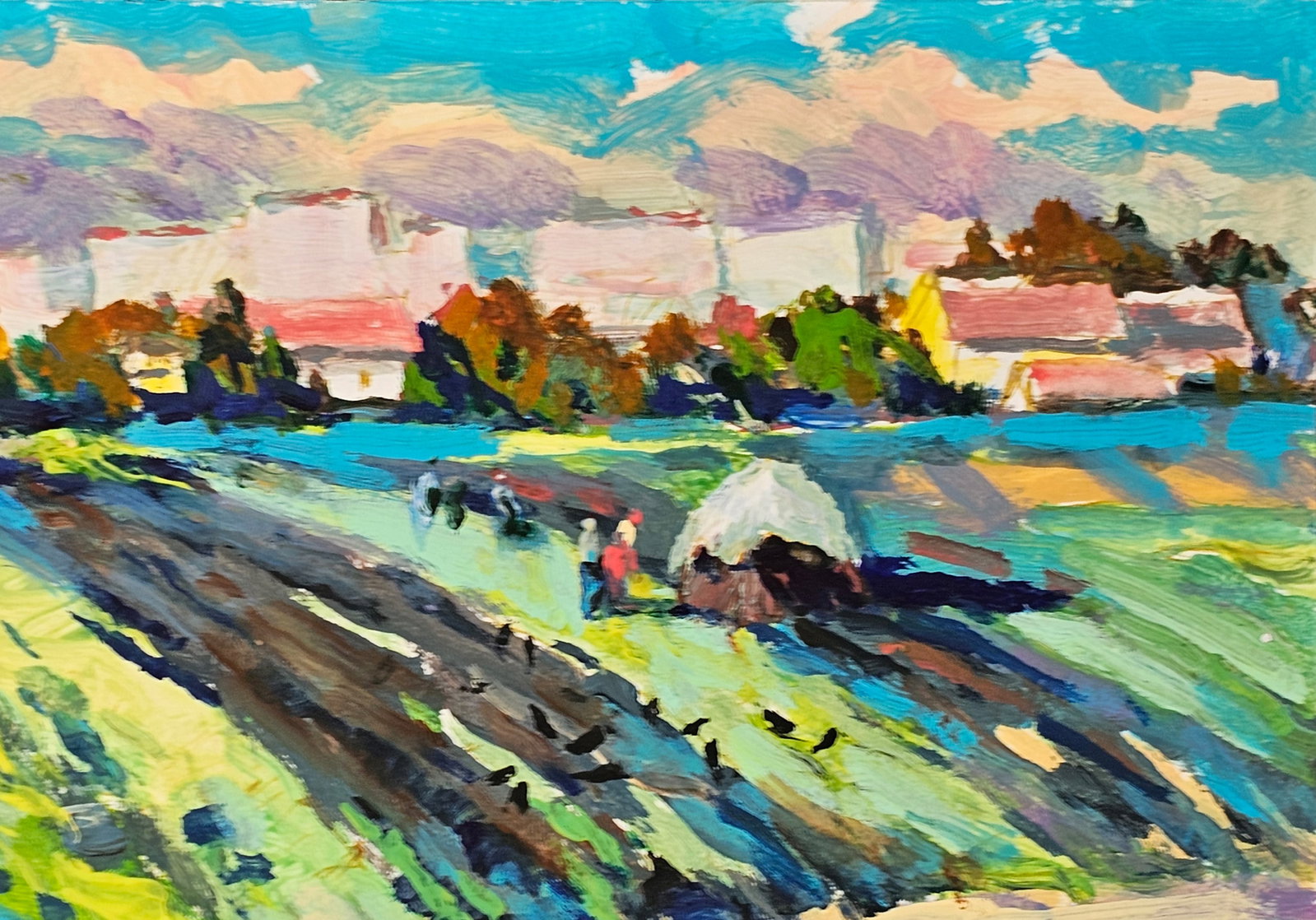 Acrylic painting the city of Ivano-Frankivsk Vyacheslav Petrovich Babac - 4