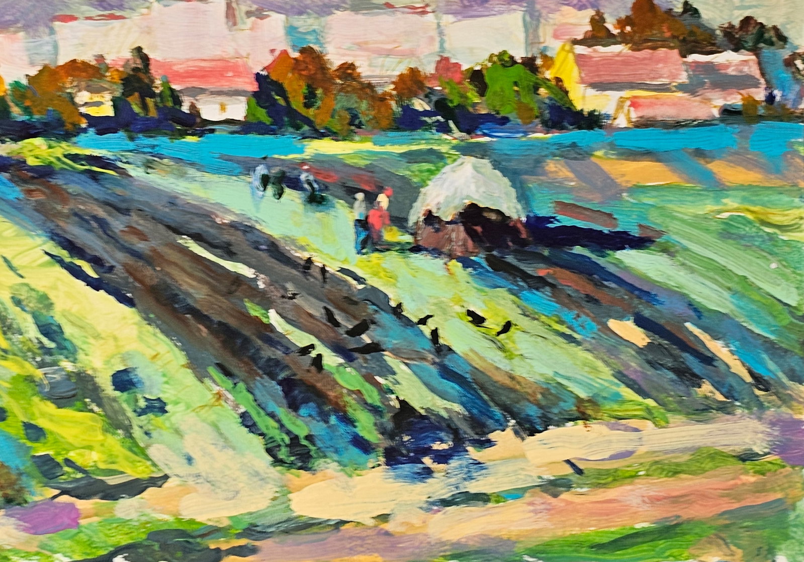 Acrylic painting the city of Ivano-Frankivsk Vyacheslav Petrovich Babac - 6