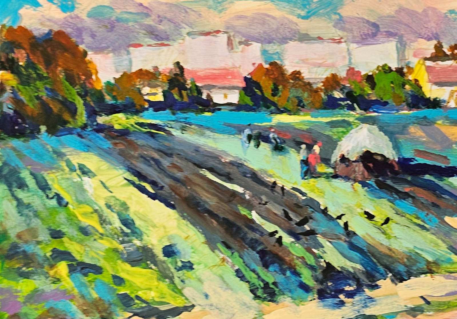 Acrylic painting the city of Ivano-Frankivsk Vyacheslav Petrovich Babac - 8