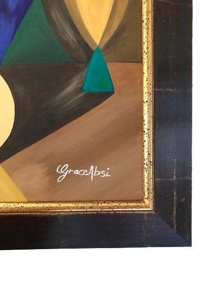 Grace Absi Sisters 2001 Oil Painting on Canvas Framed - 2