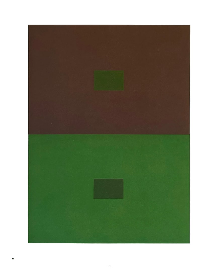 2009 Josef Albers The Interaction of Color Plate IV-4: Artist: Josef Albers Country: Germany-USA Title: Plate IV-4 Paper Size: 13.50 x 10.50 inches on Munken Print Cream Printed: 2009 Graphicom, Italy, specializing in high-quality printing. Marks: Not