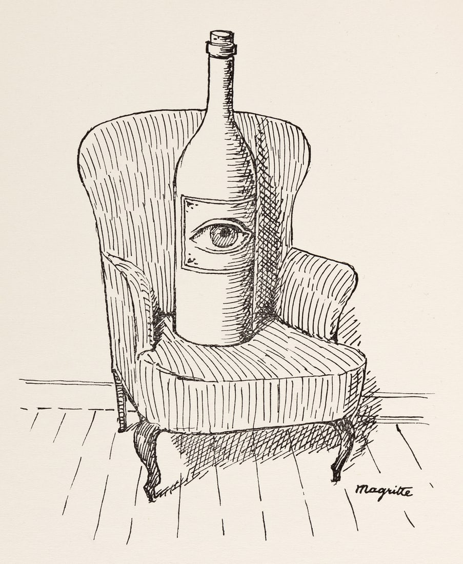 1958 Rene' Magritte A Perte de vue Lithograph 3 Signed Ltd Edition (1 of 1)