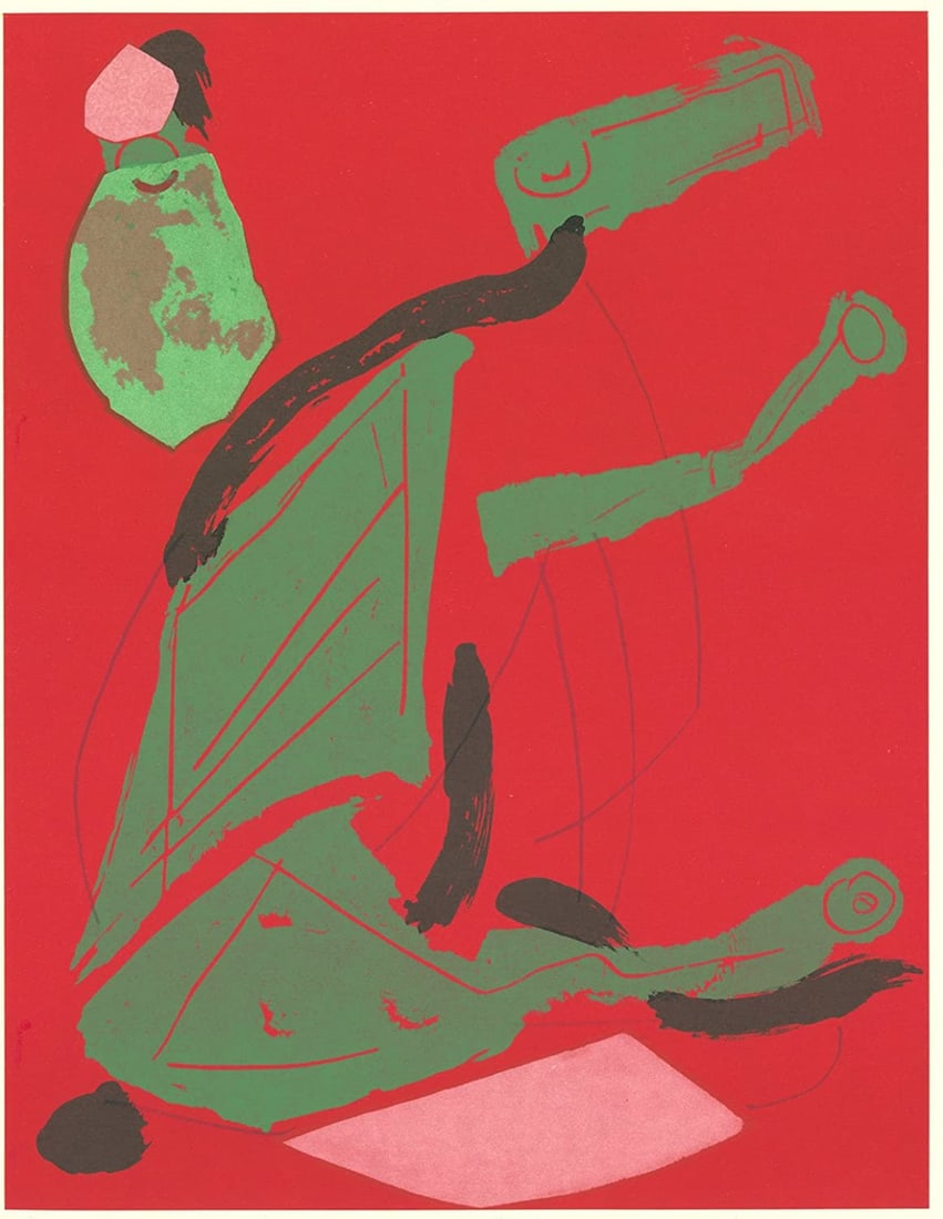Marino Marini Original Lithograph XXe Siecle 1970: Title: Hordes on Red Background Artist: Marino Marini Country: Italy Medium: Original Lithograph Marks: Not signed, not numbered Size: 1 2.5 x 9.5 inch Printed: on vellum paper in 1970? by Mourlot,