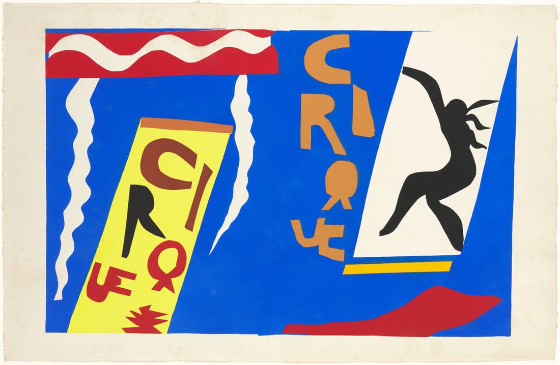 1983 Matisse Lithograph 2 jazz Le Cirque: Artist: Henri Matisse Artist: Henri Matisse Country: France Title:? Le Cirque Medium: Lithograph Paper size: 15 x 22.5 inch, Folded as published Printed: On vellum paper Providence: Book Matisse Jazz