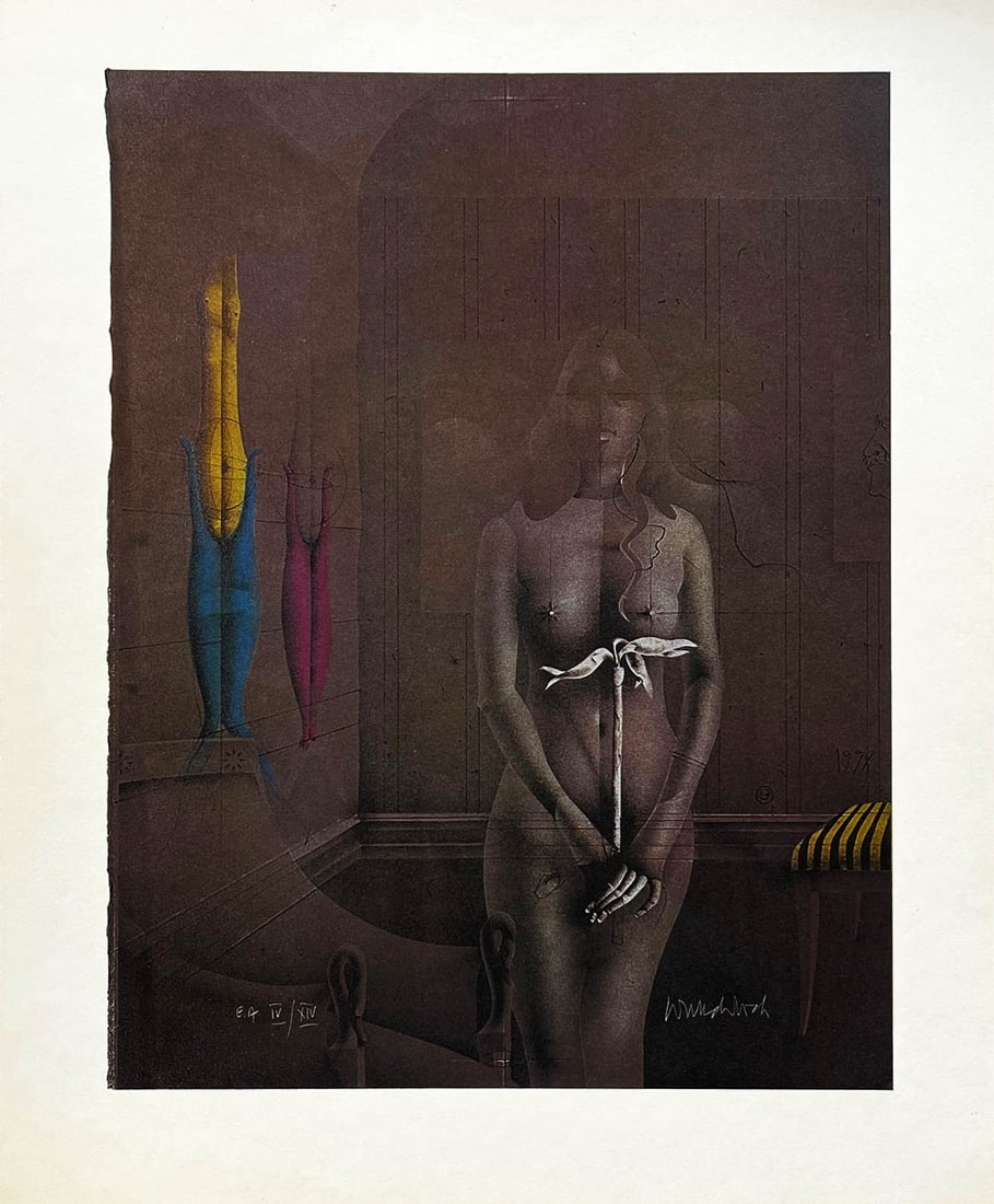 Paul Wunderlich 48 Fleur De Lilly-2: Paul Wunderlich Country: Germany Title: Fleur De Lilly-2? -? 48 Medium: Photogravure Marks: Signed and numbered in the plate Printed: 1974 by Atesa S.A, Geneva Paper: Heavy matte paper size 14 x