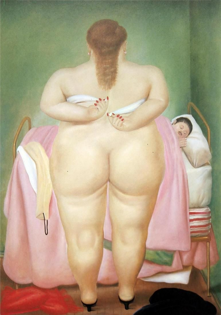 Fernando Botero 2 Woman Putting on Her 1983: Woman Putting on Her Artist: Fernando Botero Country: Colombia -2 Medium: Offset - Quadrichromie Marks: Not signed, not numbered Paper size: 16 x