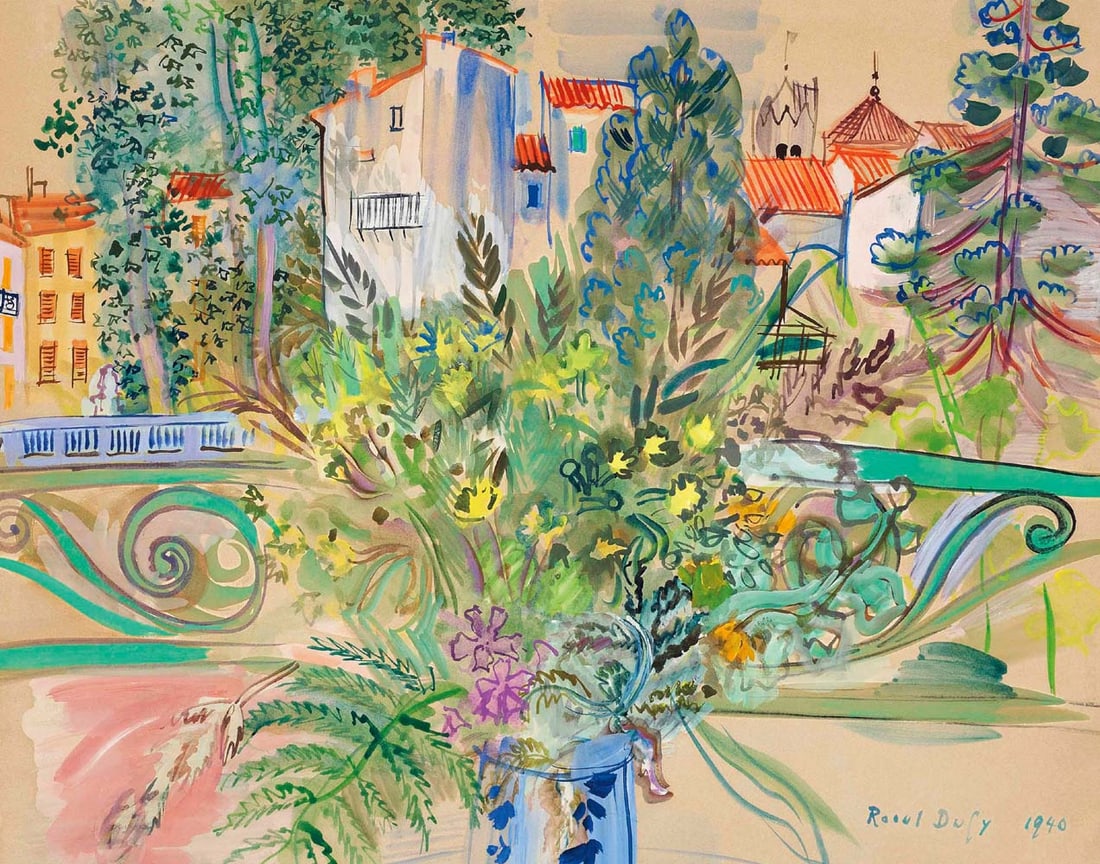 Raoul Dufy Bouquet de Mimosas a Ceret Giclee Ltd Edition: Title: Bouquet de Mimosas a Ceret Artist: Raoul Dufy Country: France Medium: Giclee Marks: Not signed Numbered Ltd Edition 250 Paper size: Watercolor paper 19 x 13 inch Publisher: Fine Art Museum
