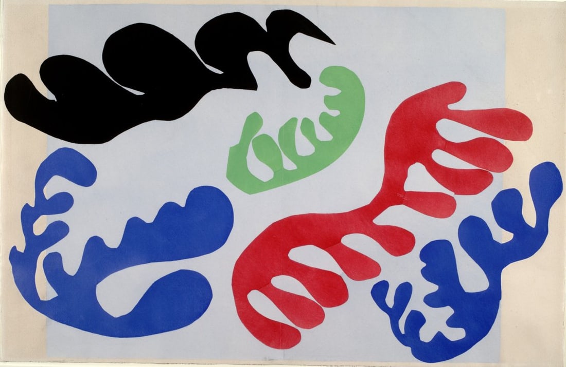 1983 Matisse Lithograph 19 jazz The Lagoon 3: Artist: Henri Matisse Country: France Title: The Lagoon 3 Medium: Lithograph Paper size: 15 x 22.5 inch, Folded as published Printed: On vellum paper Providence: Book Matisse Jazz1983 Condition: Fine