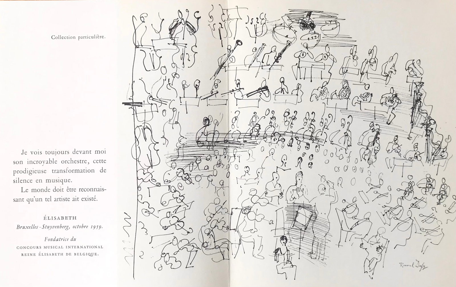 1965 Raoul Dufy Lithograph 23 Private Collection: Title: Private Collection Artist: Raoul Dufy Country: France Medium: Lithograph -23 Marks:? Not Signed not numbered Paper size: 12 X 19.5 inch folded as published Printed: 1965 by Mourlot Freres,