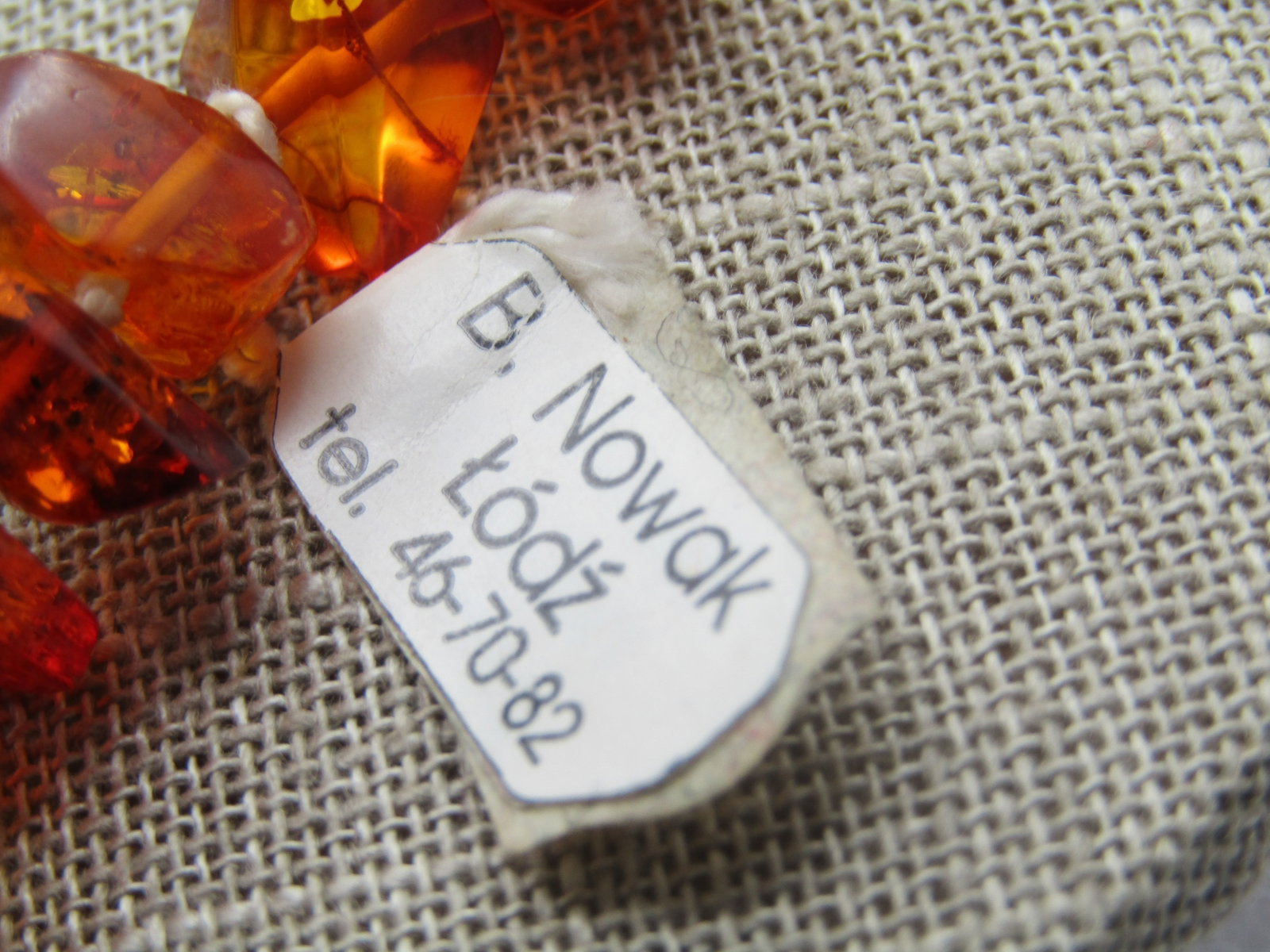 Vintage Cognac Baltic Amber Necklace, Bursztyn, Poland, 22". - 7