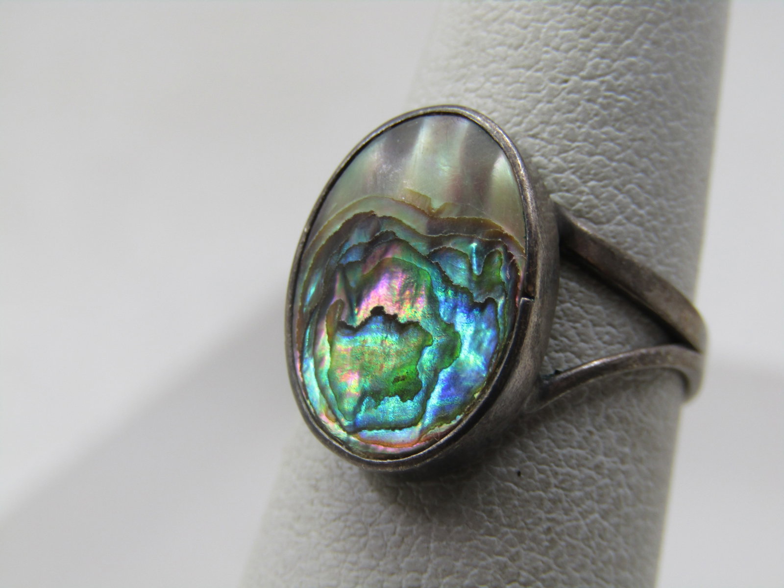 Vintage Sterling Abalone Ring, Sz. 5.5, Mexico, 1960's-1970's - 2