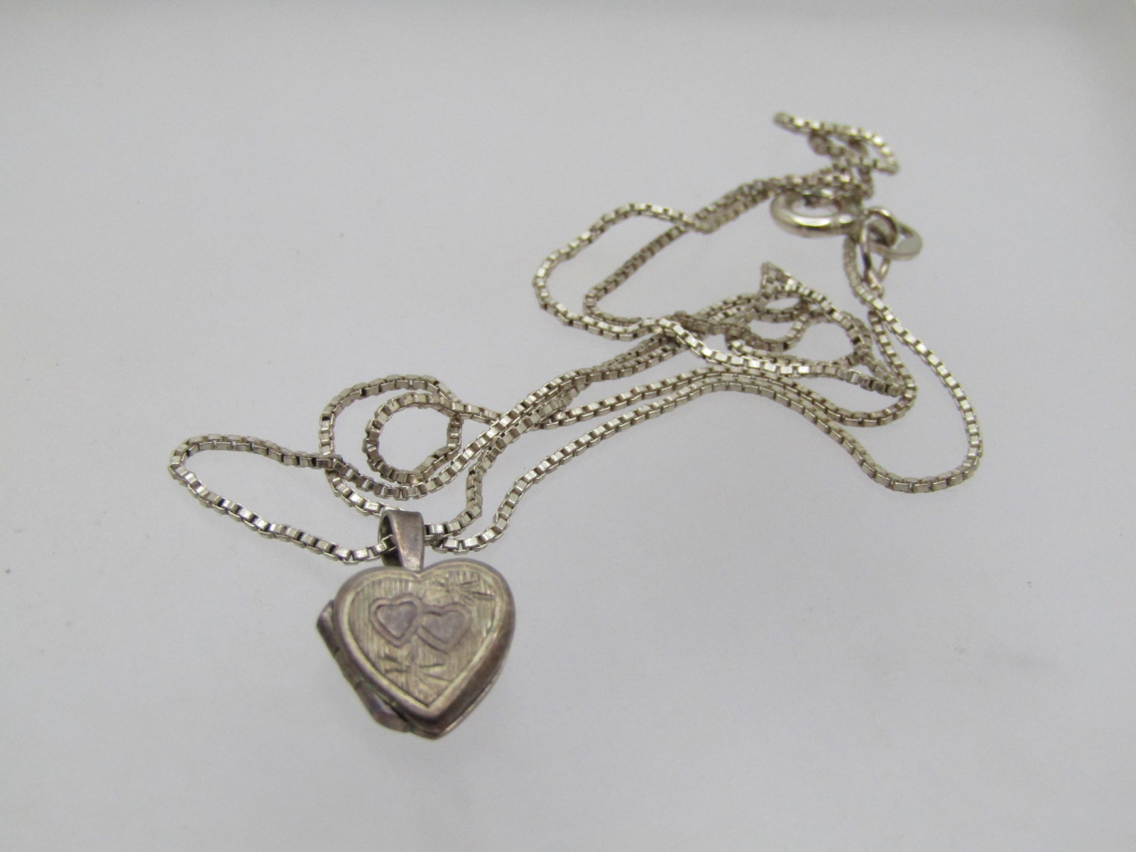 Vintage Serling Heart Pendant Necklace, 18", Signed Marsala, 1990's - 7
