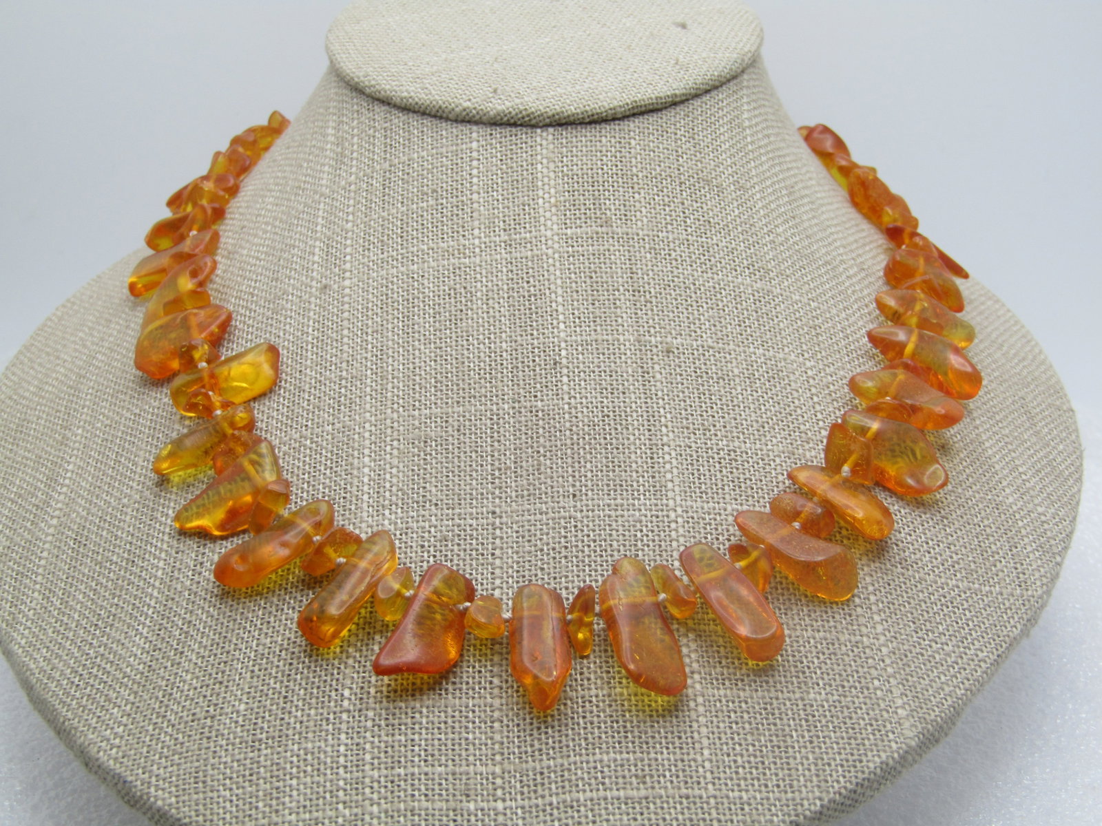 Vintage Honey Baltic Amber Nugget Necklace, 20", - 3