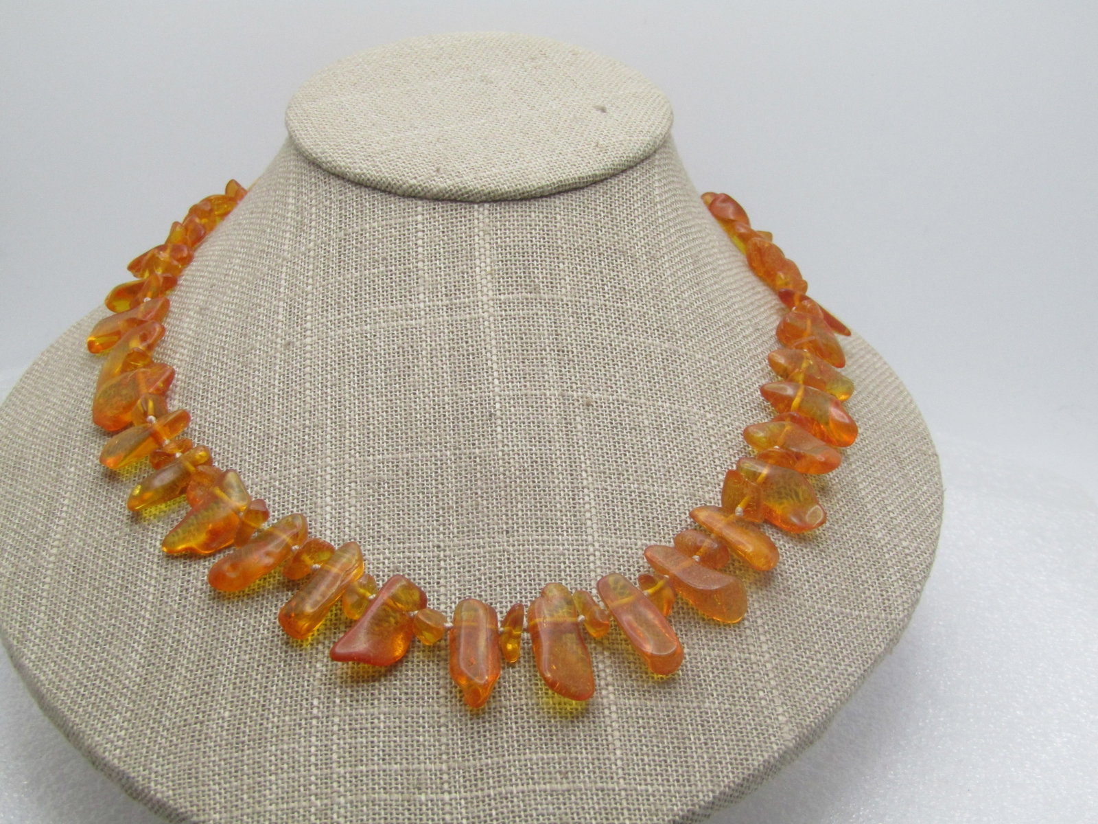 Vintage Honey Baltic Amber Nugget Necklace, 20", - 4