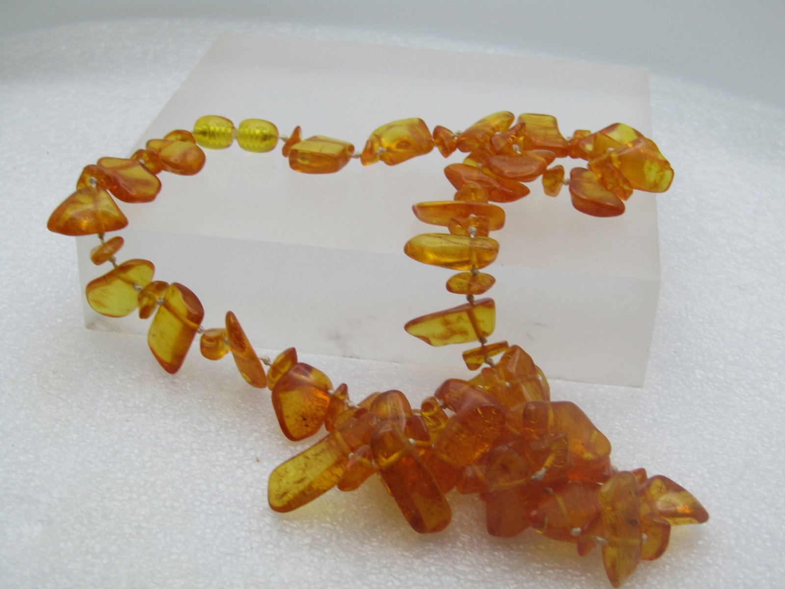 Vintage Honey Baltic Amber Nugget Necklace, 20", - 7