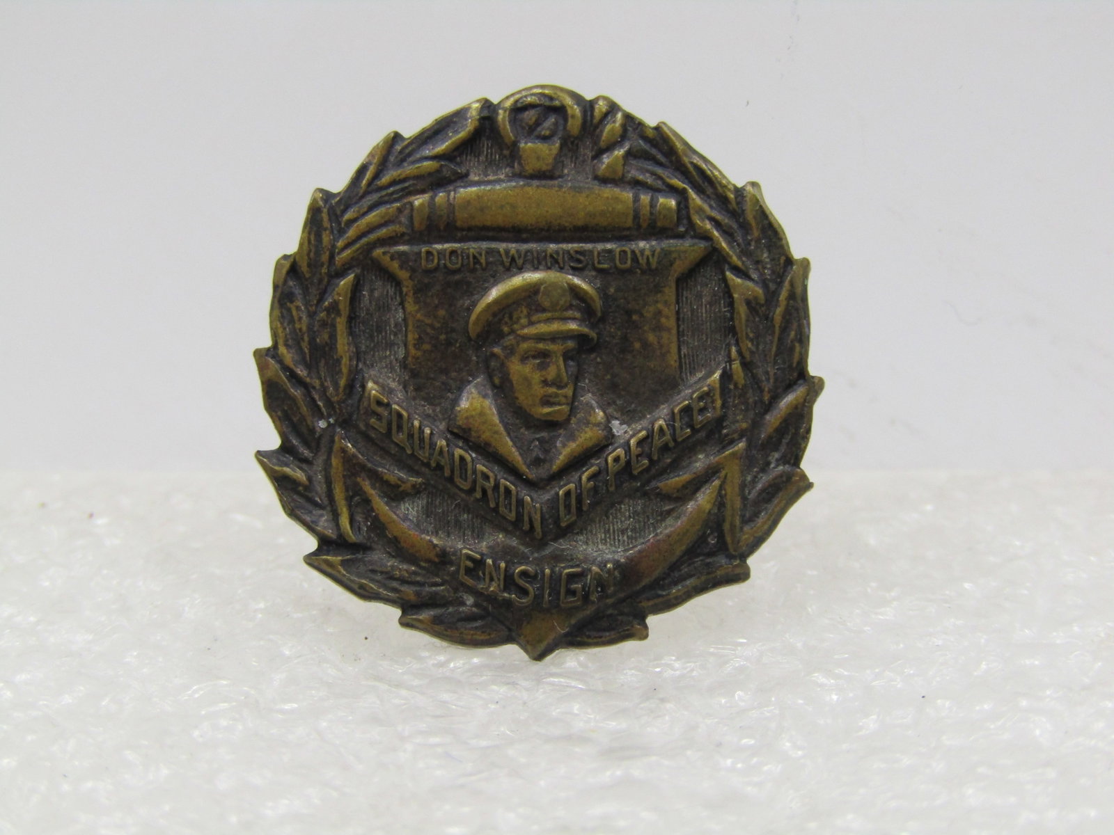 Vintage Don Winslow Squadron of Peace Ensign Brooch/Pin, 1930's: Title: Vintage Don Winslow Squadron of Peace Ensign Brooch/Pin, 1930's Description: Vintage Don Winslow Squadron of Peace Ensign Brooch/Pin, 1930's. This has a c-clasp pin on the back made like a
