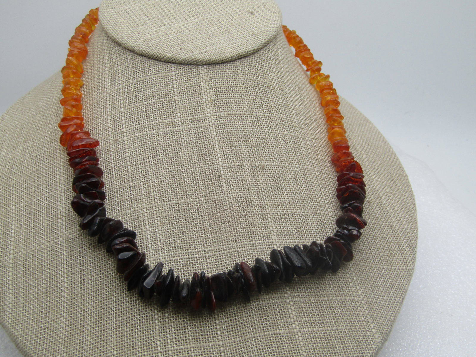 Vintage Multi Colored Baltic Amber Necklace, 18" , Graduated nuggets - 2