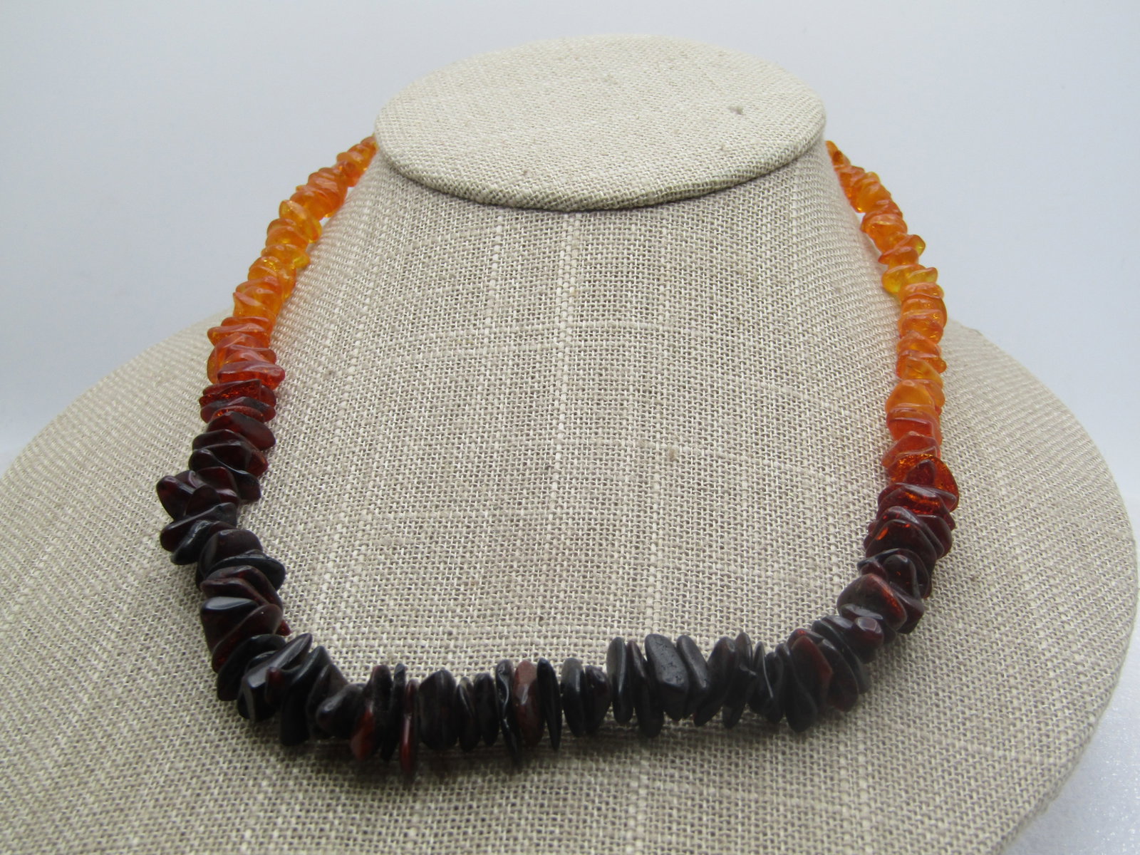 Vintage Multi Colored Baltic Amber Necklace, 18" , Graduated nuggets - 3