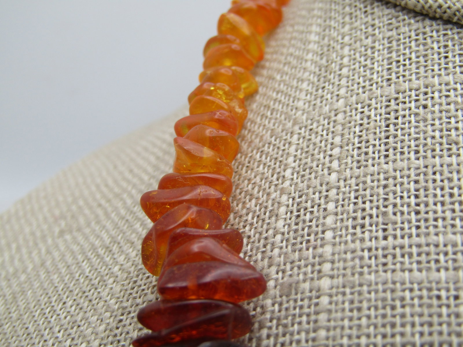 Vintage Multi Colored Baltic Amber Necklace, 18" , Graduated nuggets - 4