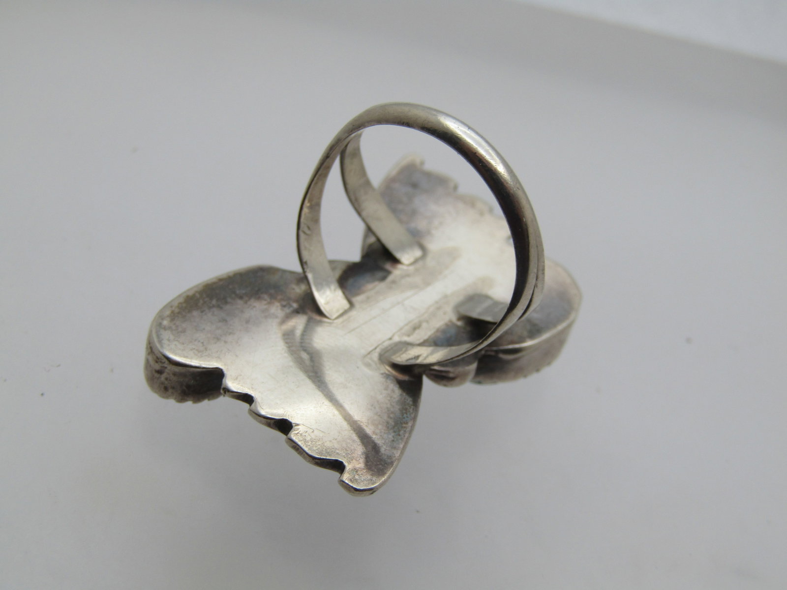Vintage Sterling Southwestern Turquoise Ring, Sz. 6, 1970's-1980's - 4