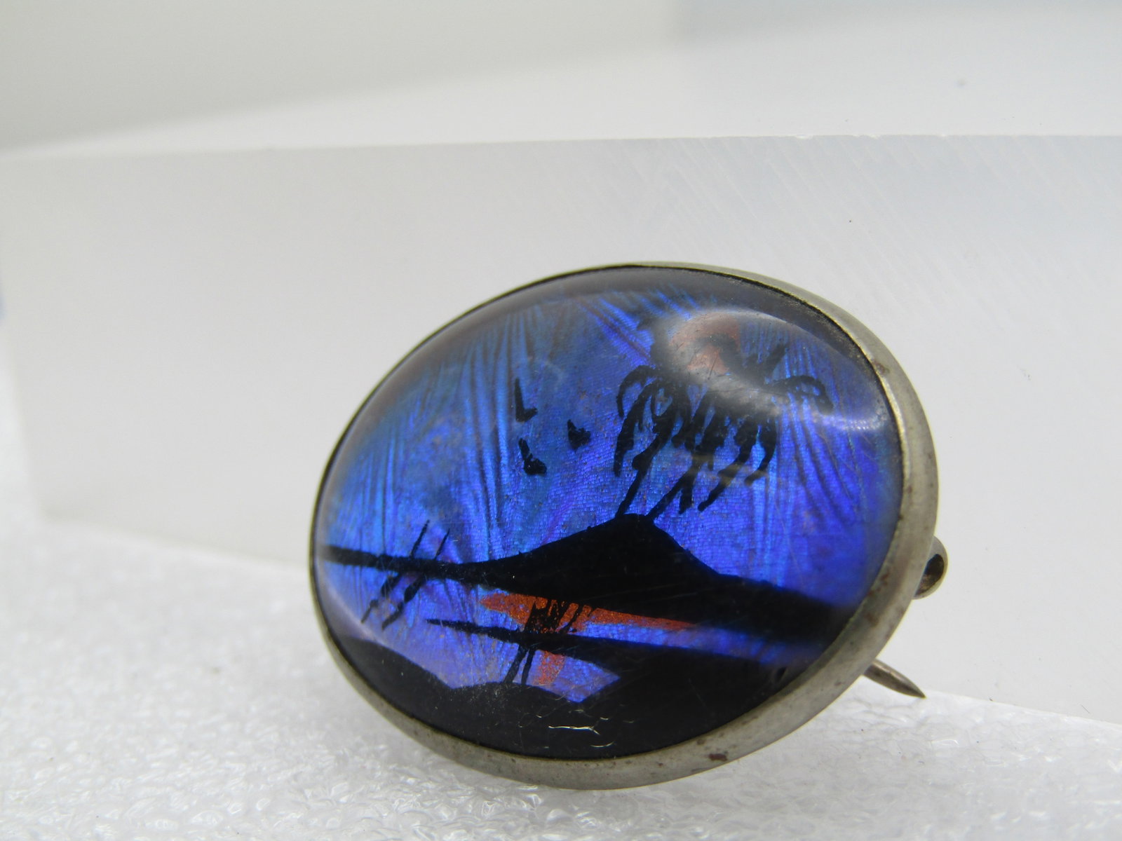 Vintage Morpho Sunset Brooch, 1950's-1960's - 2