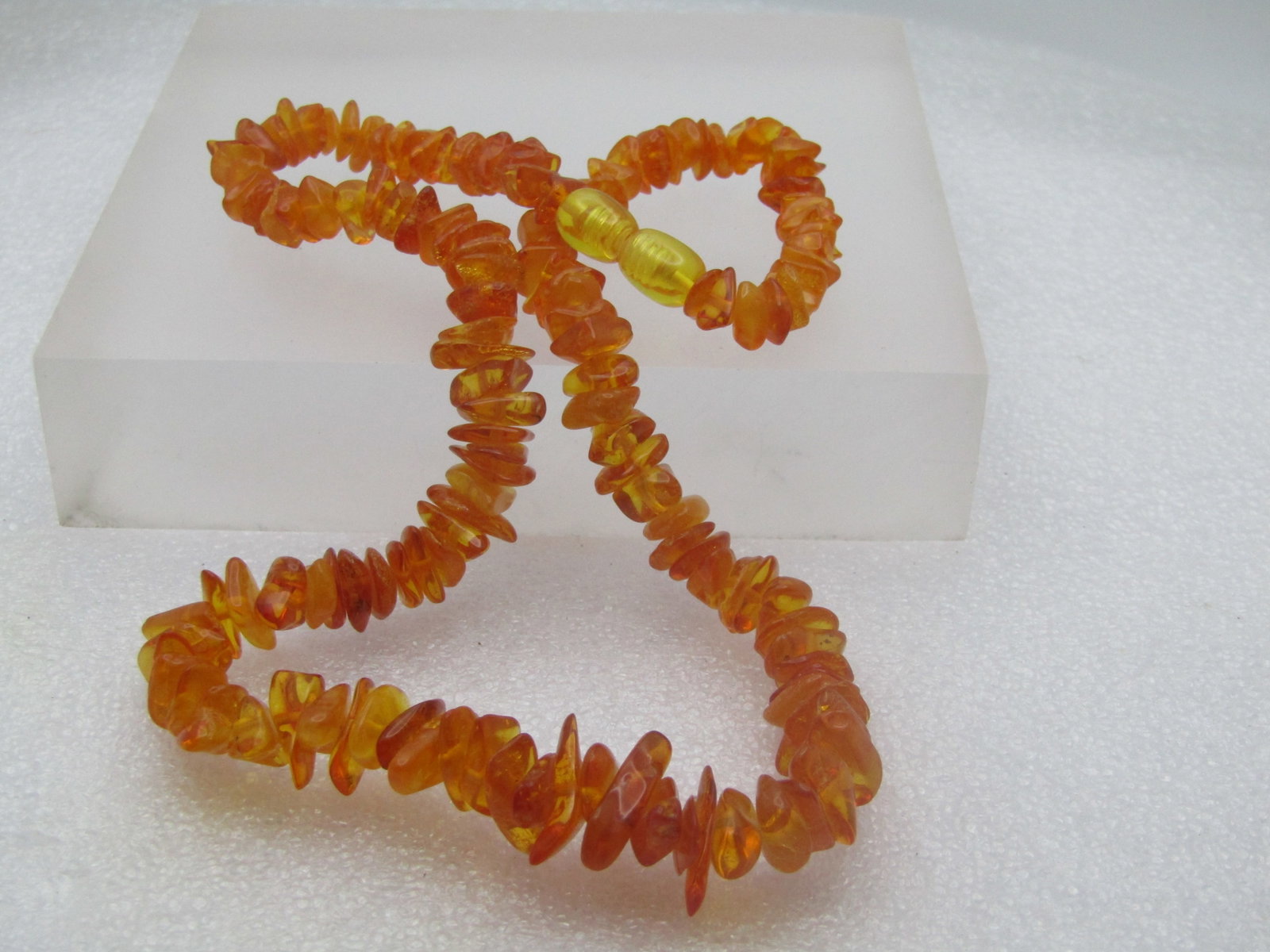 Vintage Honey Colored Baltic Amber Nugget Necklace, 17.5", Graduated - 5