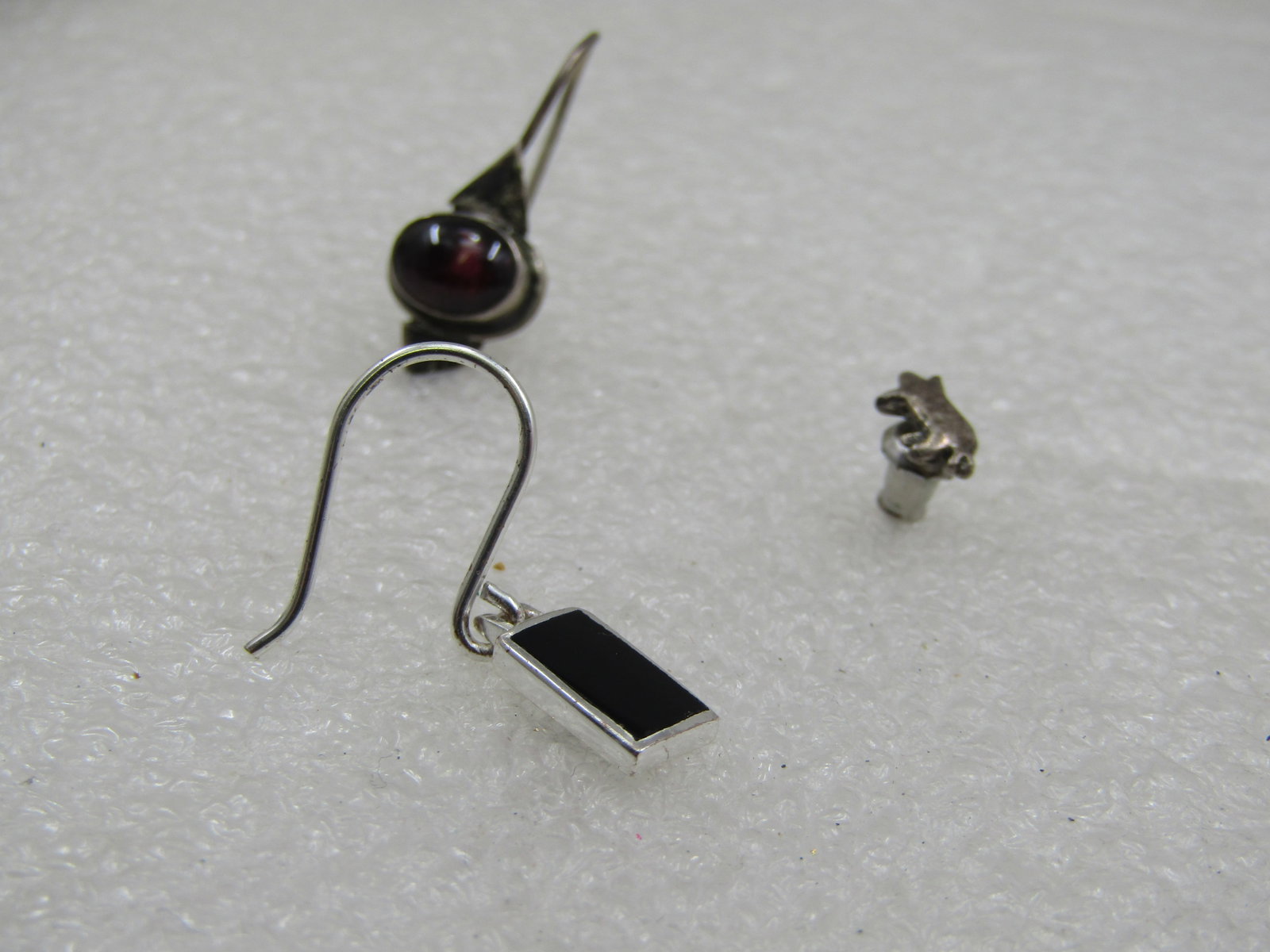 Vintage 3 Single Sterling Silver Earrings, Pierced - 2