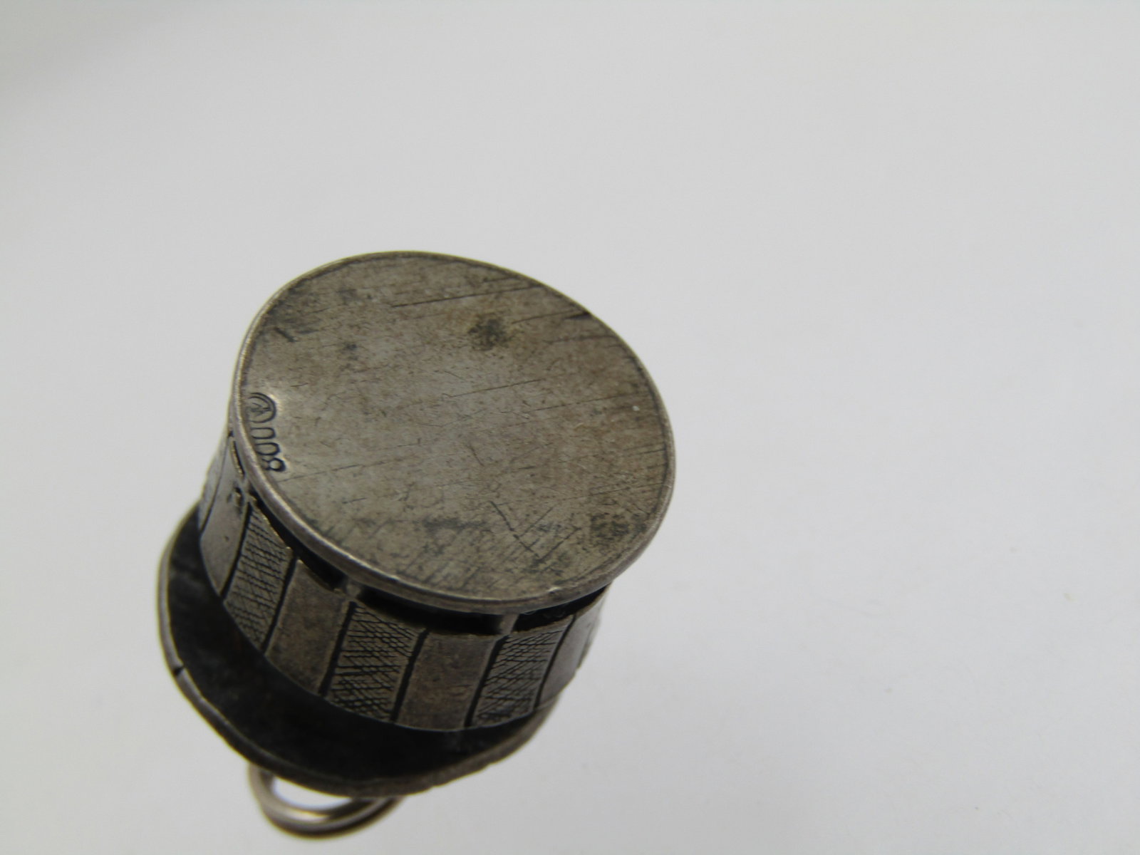 Vintage .800 Silver People in Carousel Charm , Signed, 1950''s-1960's - 3