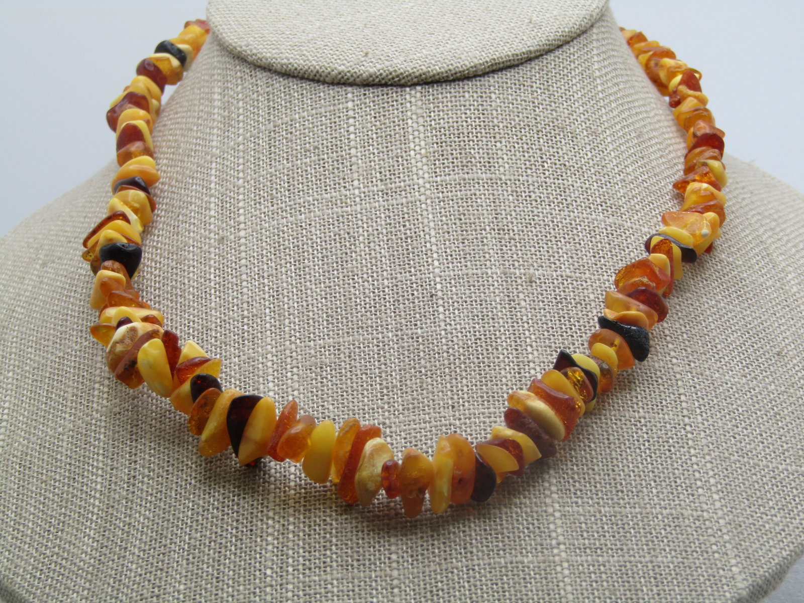 Vintage Mixed Baltic Amber Necklace, 17.5" - 2