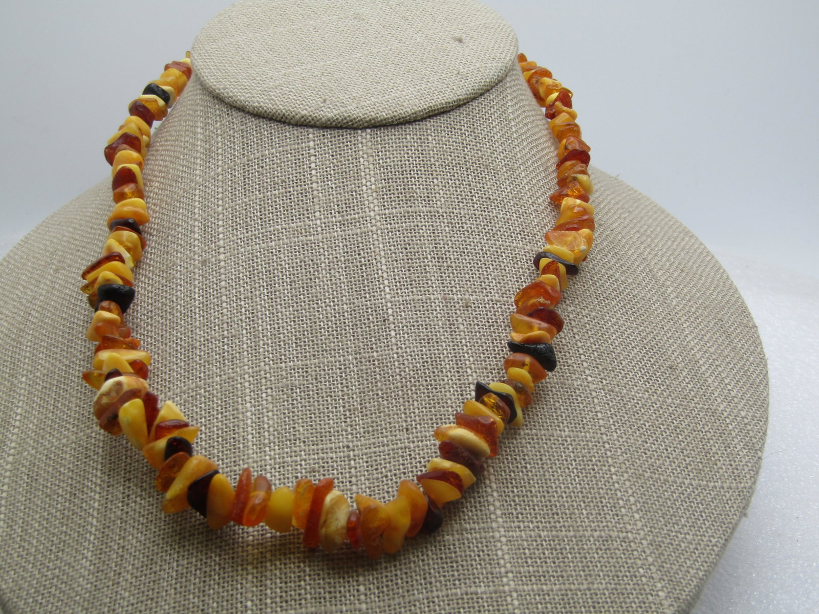 Vintage Mixed Baltic Amber Necklace, 17.5" - 4