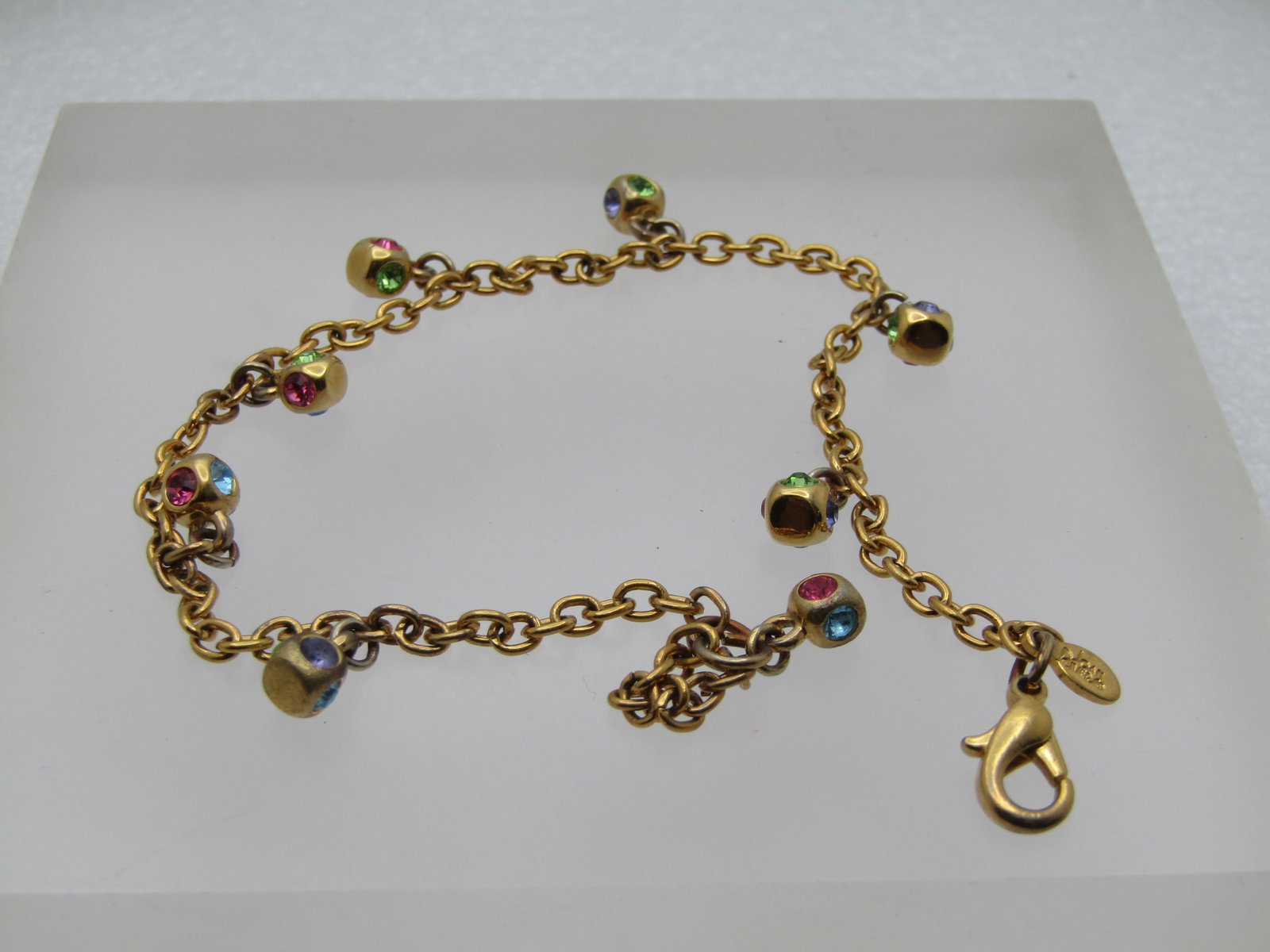 Vintage Rhinestone Ankle Bracelet, 10", Joan Rivers, 1980's-1990's - 2