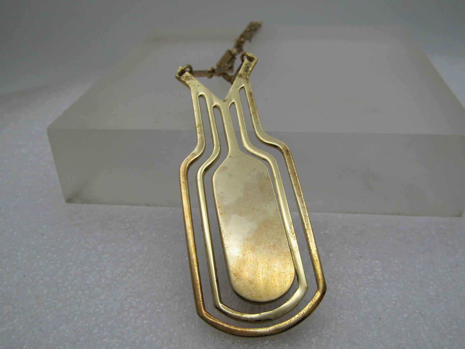 Vintage Whiting & Davis Tiger's Eye Necklace, Mod, 18", 1960's - 4