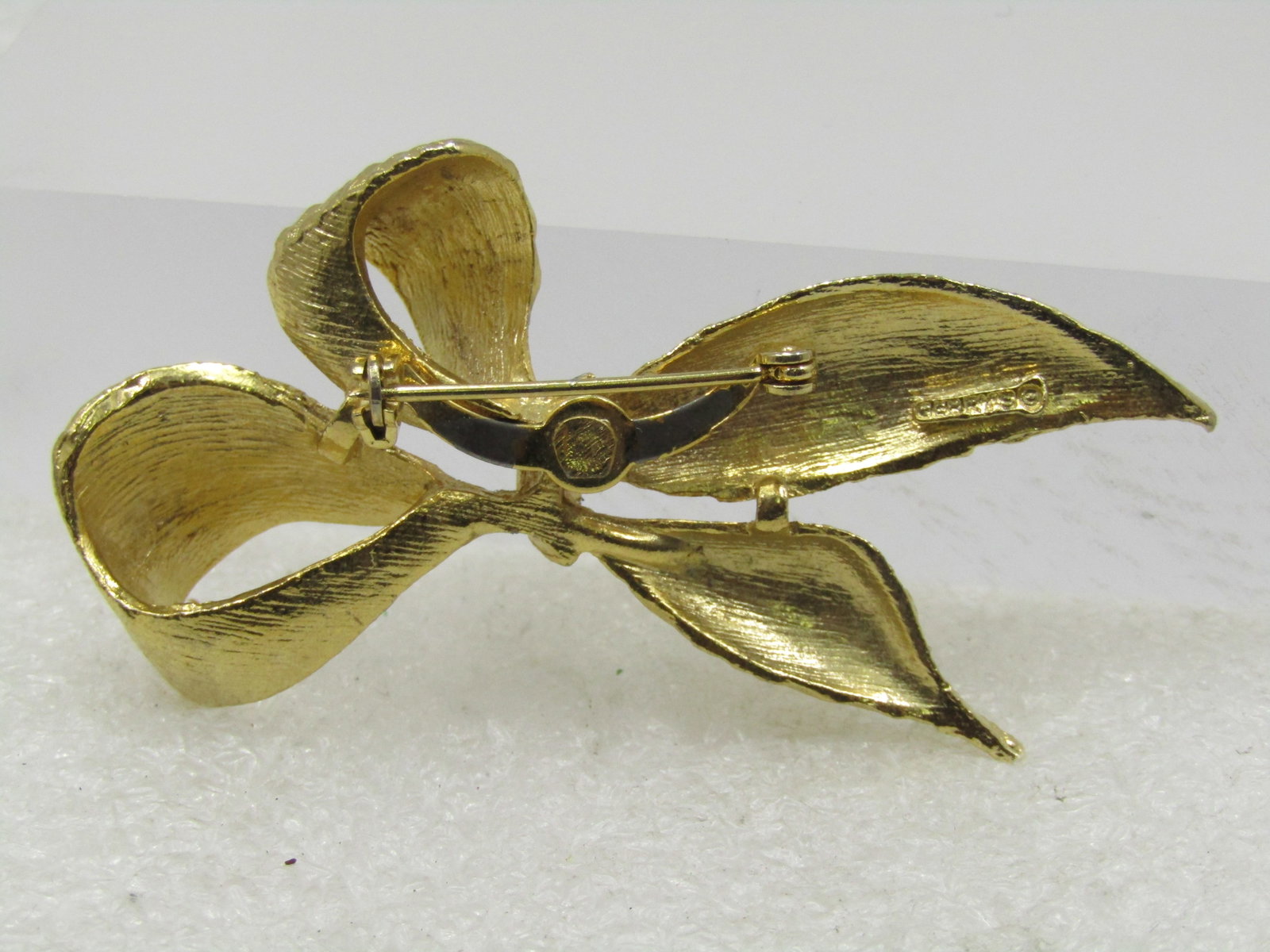 Vintage Gerry's Textured Looped Bow Brooch, With Rhinetones, 1960's - 4