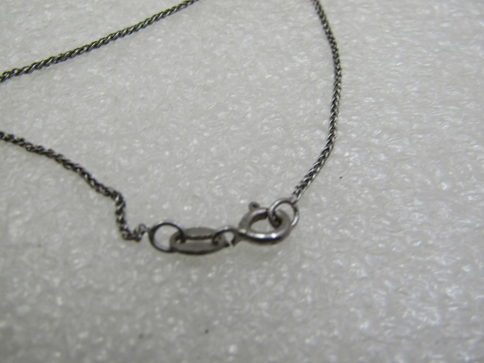 Vintage Sterling Teardrop Floating Black Diamond Necklace, 18", 1980's-1990's - 6