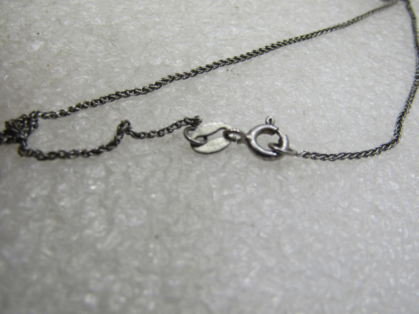 Vintage Sterling Teardrop Floating Black Diamond Necklace, 18", 1980's-1990's - 8