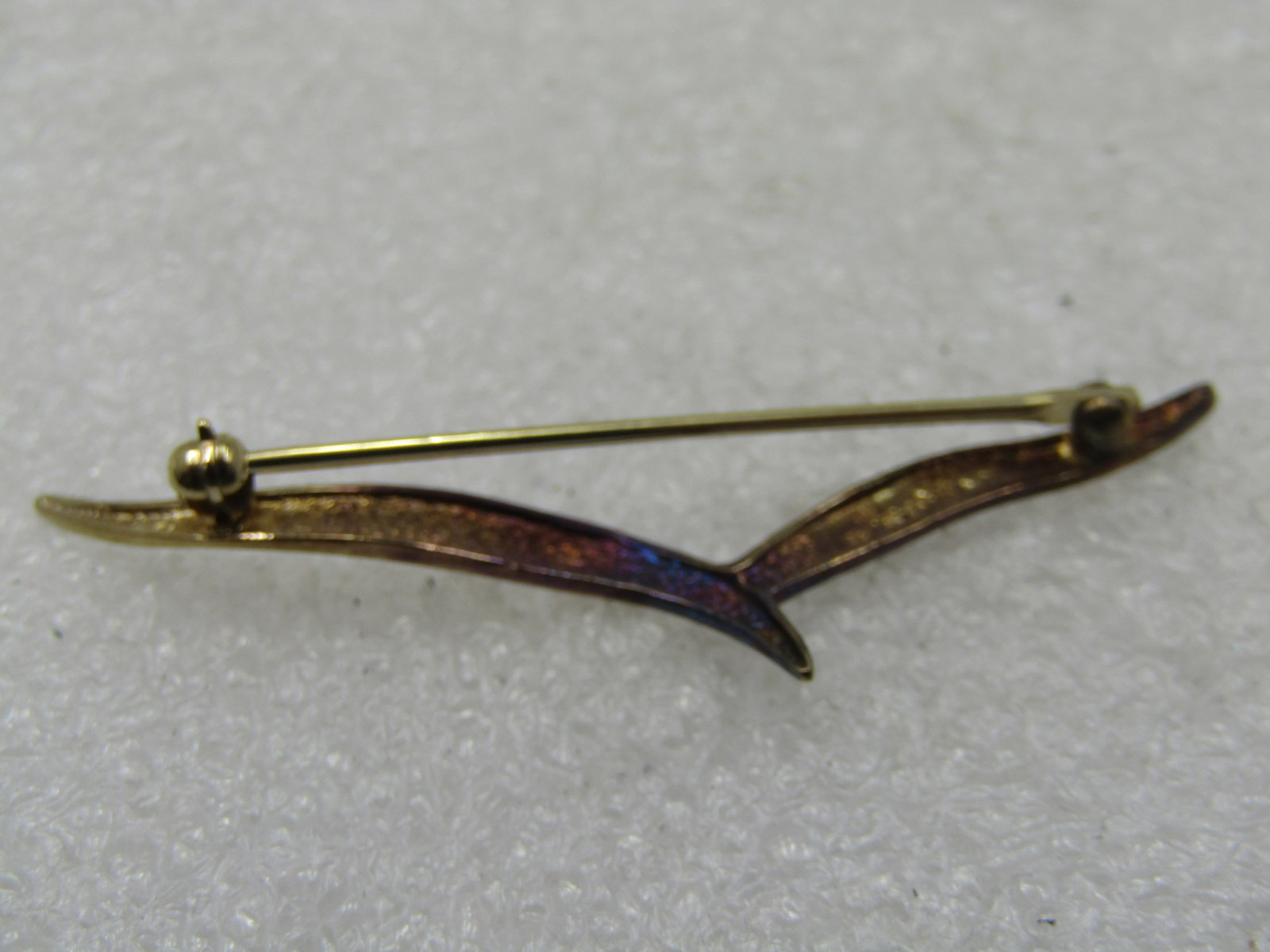 Vintage Sterling Vermeil V Brooch, 1960's-1980's - 4
