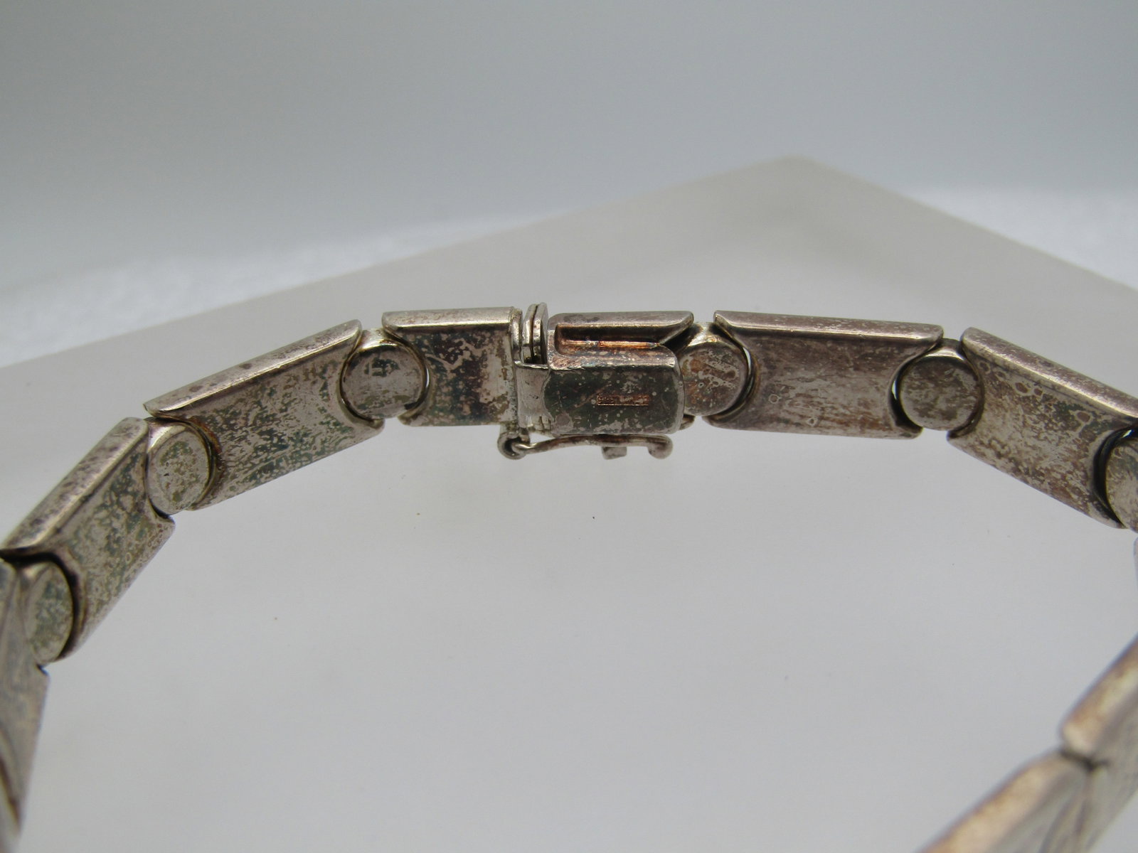 Vintage Sterling Grommet Bracelet, 7.25", 7.5mm Wide, Unisex, 1980's-1990's - 5