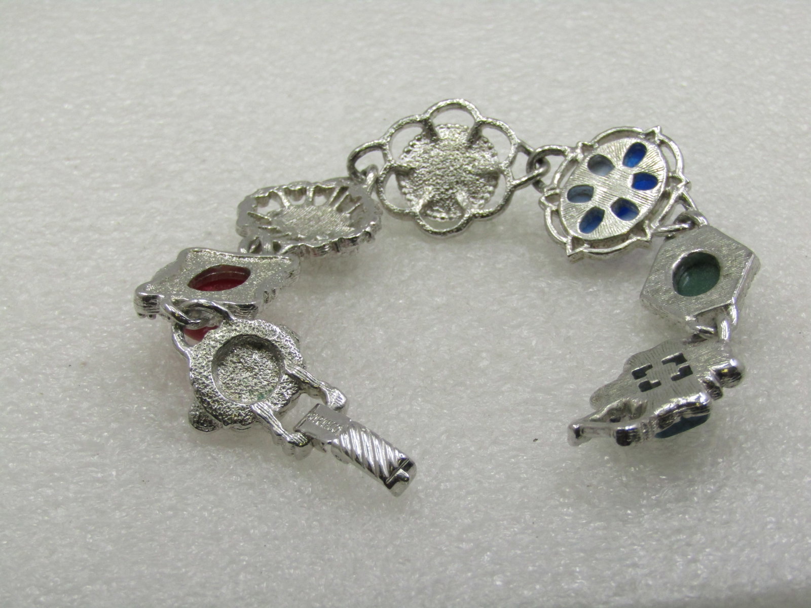 Vintage Southwestern Faux Agate Bracelet, Sarah Coventry, 7.5" - 6