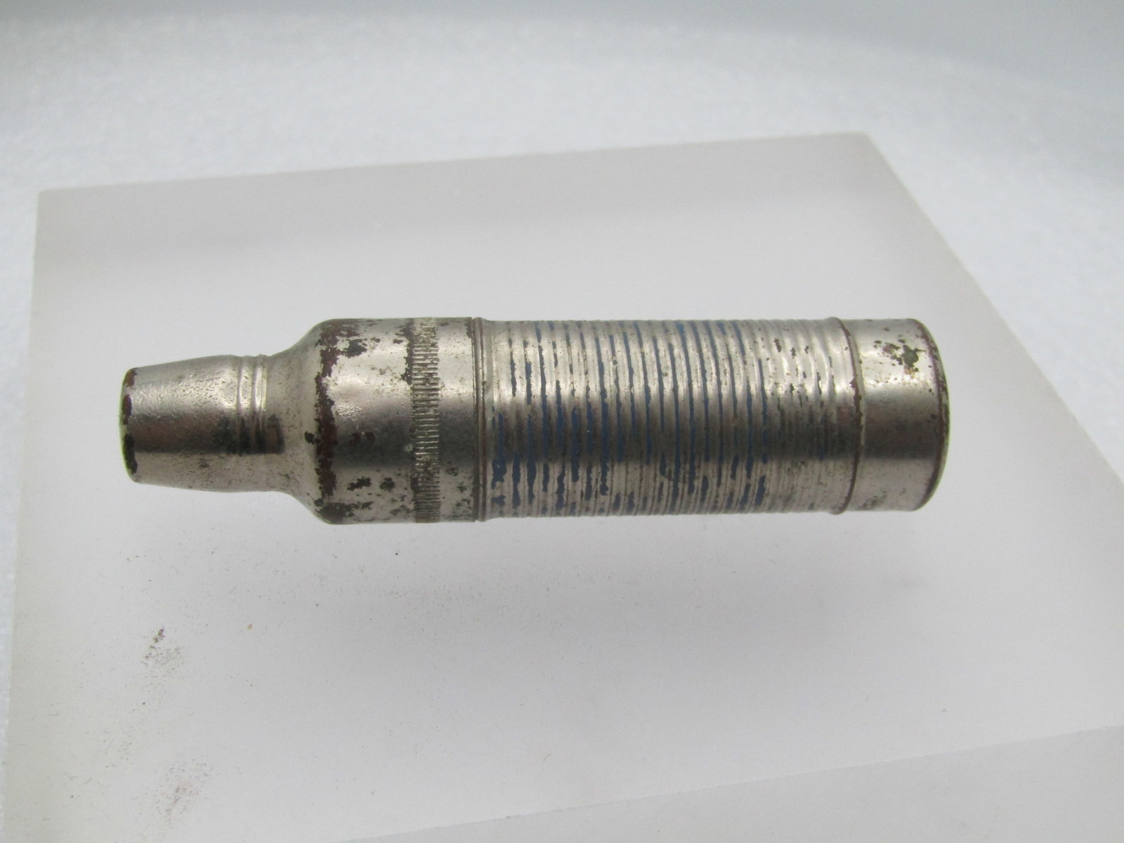 Vintage Sewing Kit in Thermos Like Tin, 1930's-1940's, possibly German. It is appx. 2.75" tall and - 4