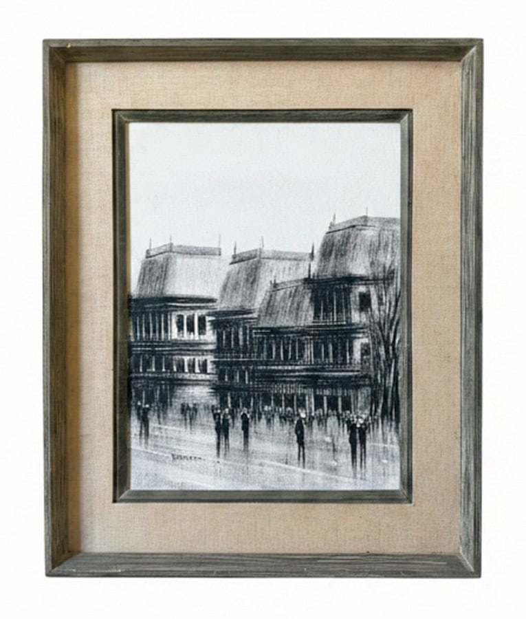 Signed Barnet oil or mixed-media painting on canvas (1 of 7)