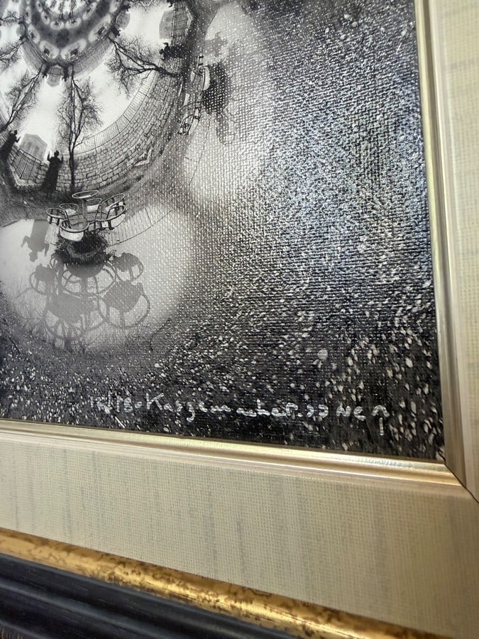 Signed print titled "Zefat" by Yaakov Kaszemacher - 2