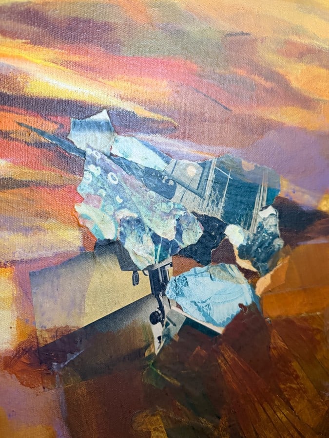 Large Original Acrylic on Canvas Signed by Carol Long, 1973 - 2