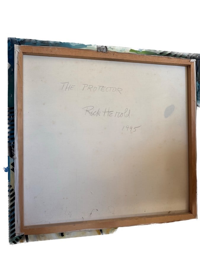 1995 Painted Vinyl on Canvas by Rick Herold, Titled 'The Protector' 1995 - 5