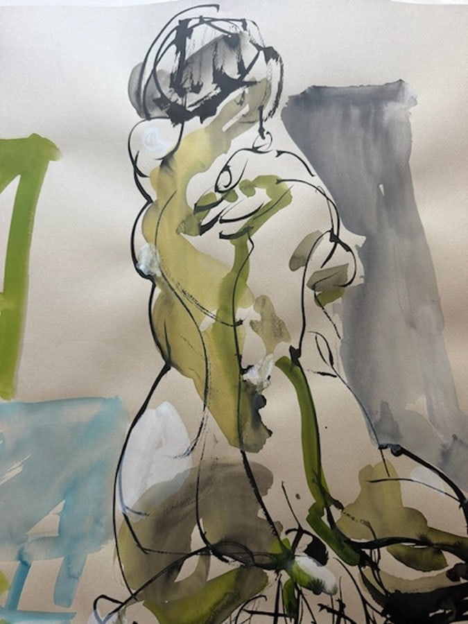 Original Mixed Media Work on Paper by Elizabeth Johnson, titled â€œAbbyâ€ - 2