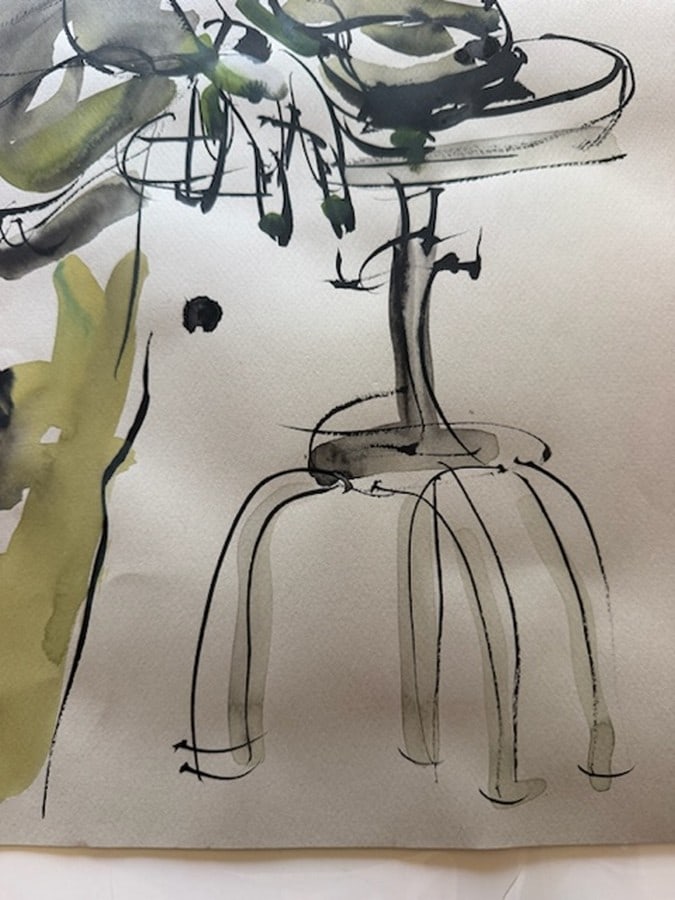 Original Mixed Media Work on Paper by Elizabeth Johnson, titled â€œAbbyâ€ - 3